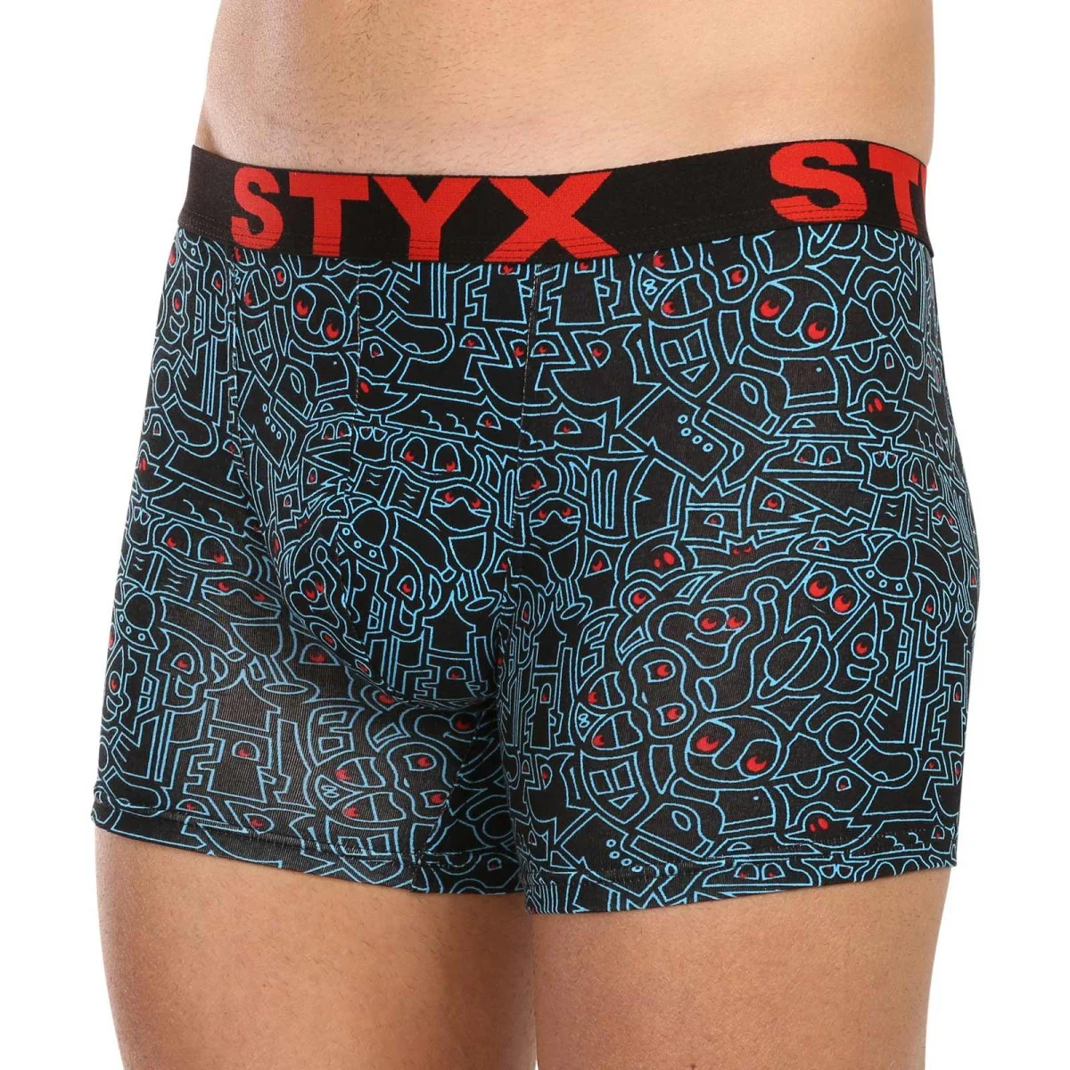 Styx 5PACK pánské boxerky long art sportovní guma vícebarevné (5U1267924) XL