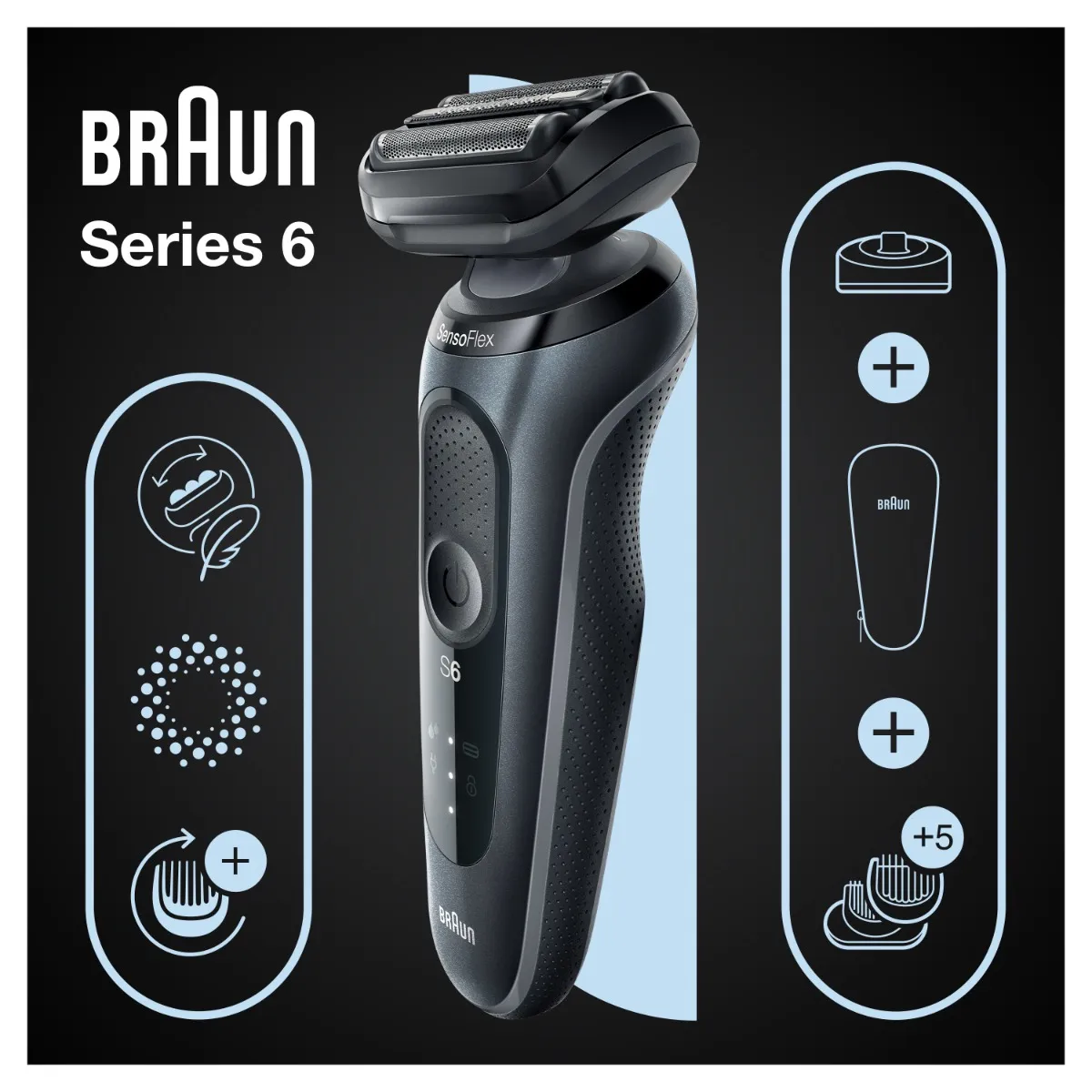 Braun Series 6 61-N4500cs pánský holicí strojek black