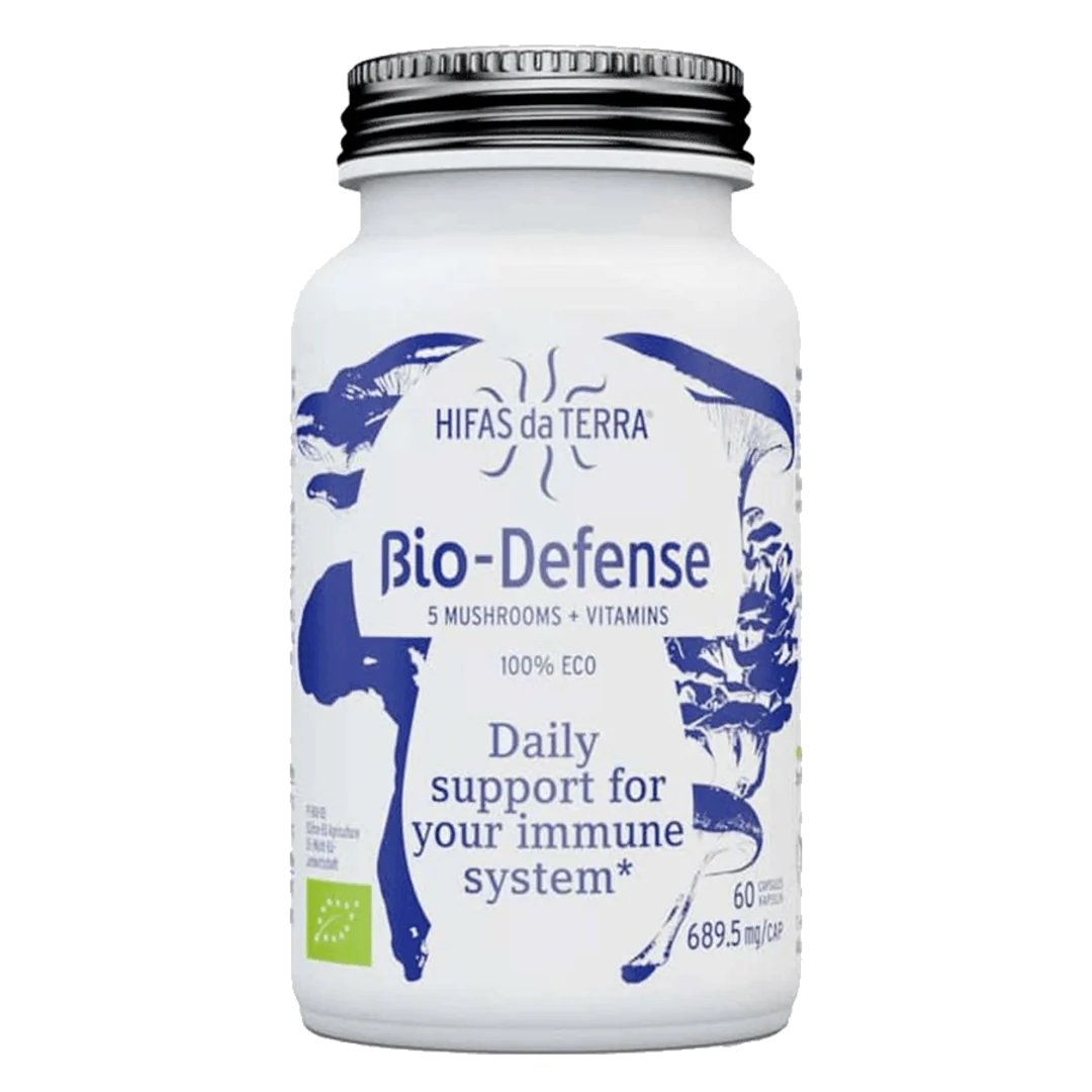 Hifas da Terra Bio-Defense BIO houbový komplex s vitamínem C a D3 - 60 kapslí