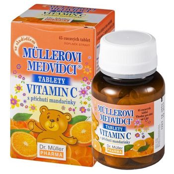 Dr. Müller Müllerovi medvídci s vitaminem C  mandarinka 45 tablet