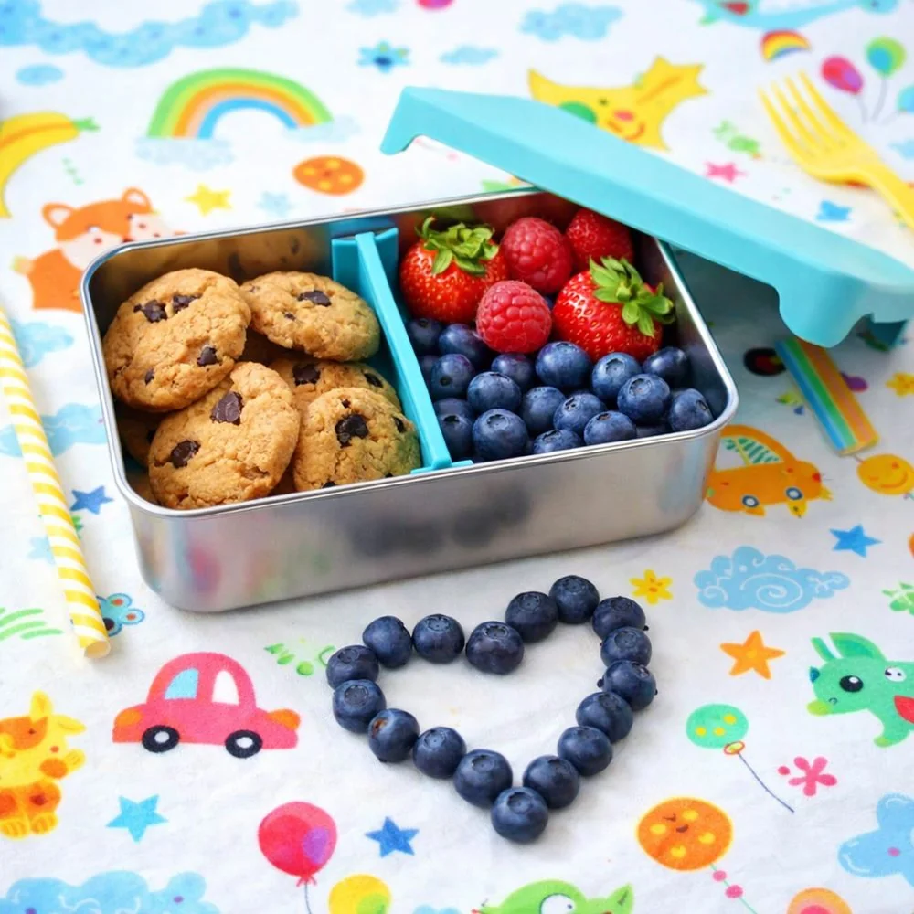 Melii Nerezový Bento box 740 ml se silikonovým víkem - růžový