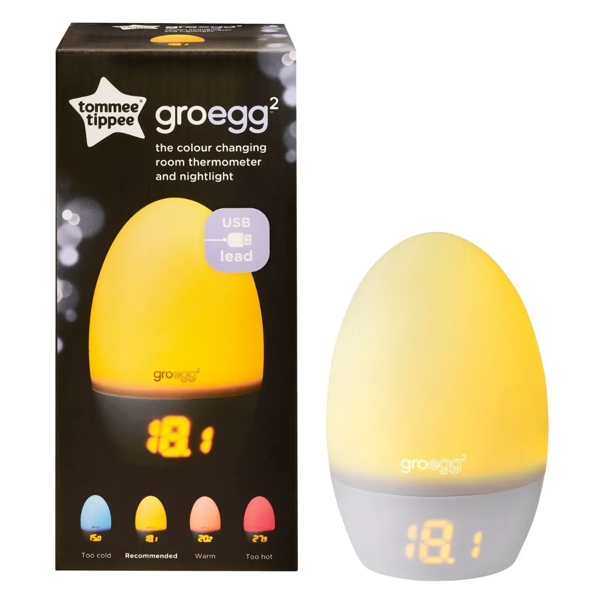 Tommee Tippee Gro Egg2 teploměr a noční světlo