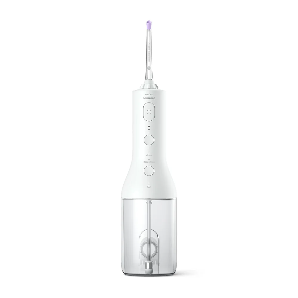 Philips Sonicare 9000 DiamondClean + PowerFlosser HX3886/41 sonický zubní kartáček + ústní sprcha 2 ks white