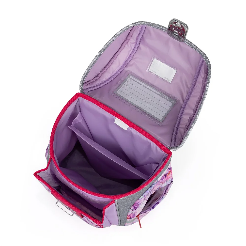 Oxybag Školní batoh PREMIUM LIGHT kůň a květiny, růžovo-fialový