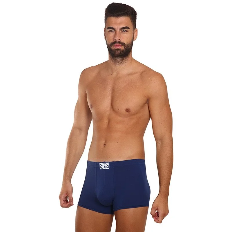 Styx Pánské boxerky klasická guma modré (Q968) S
