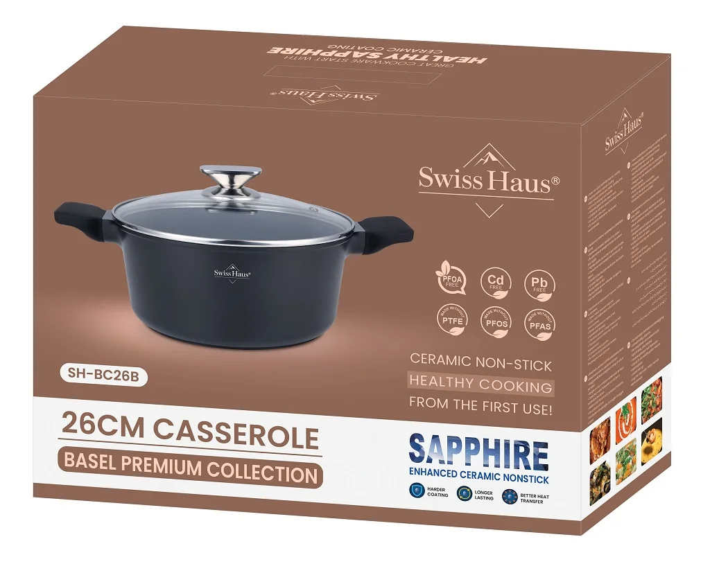 Swiss Haus Hrnec se safírovým povrchem 26 cm, 4,9 l