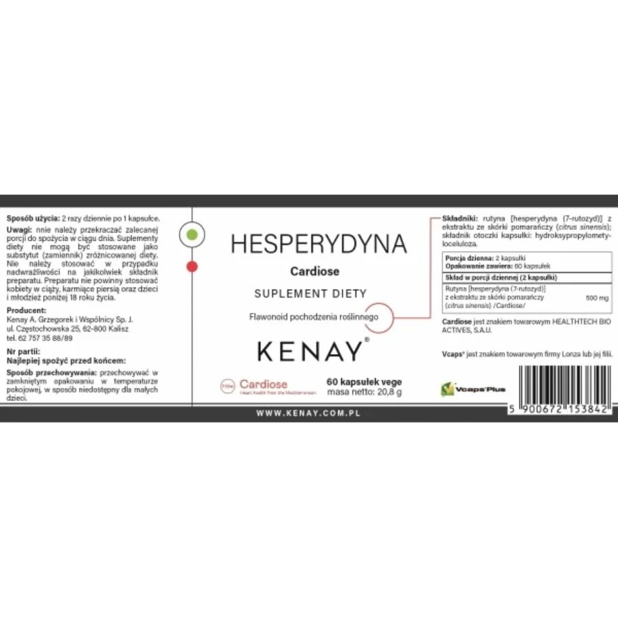 Kenay Rutina Cardiose 60 kapslí