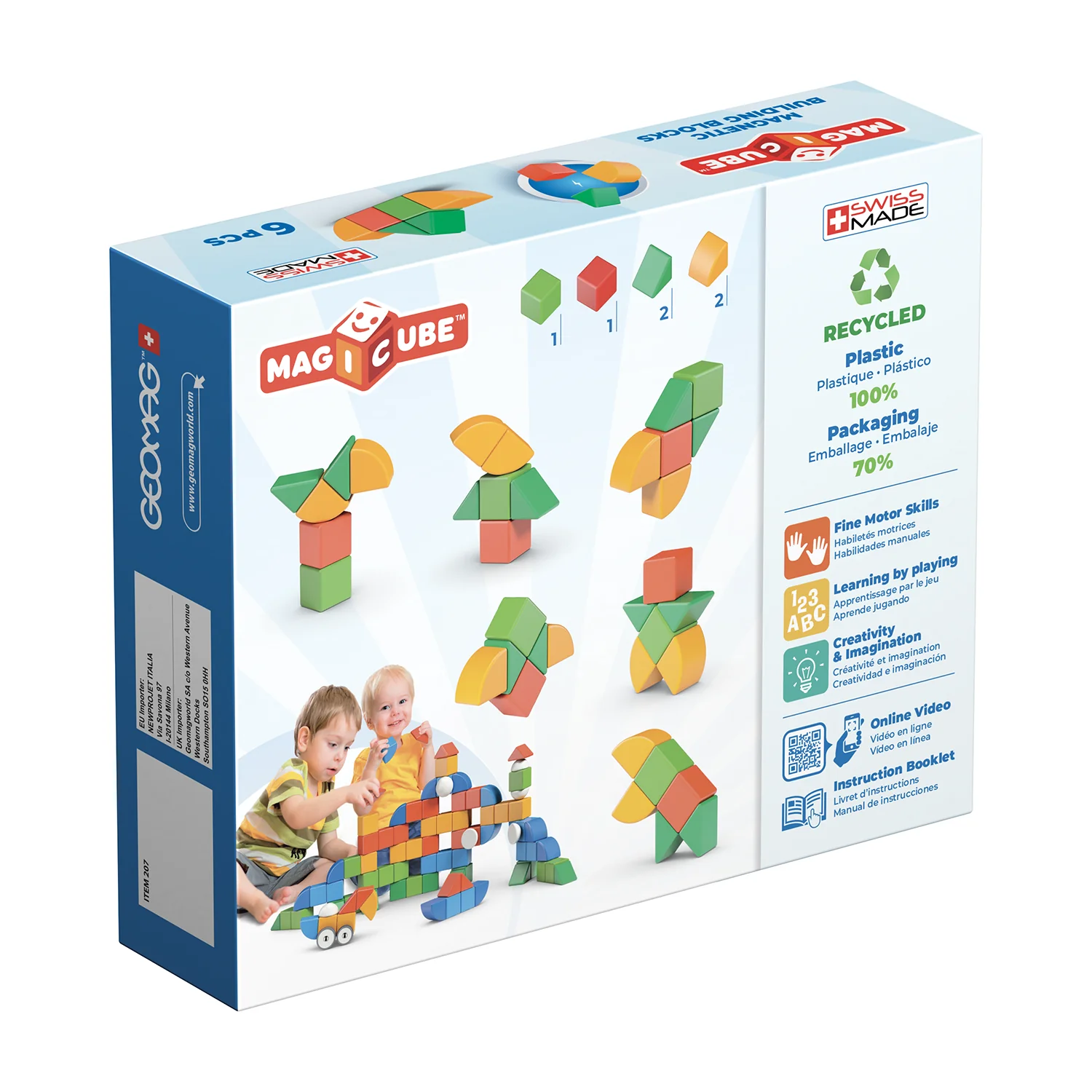 Geomag Magicube Shapes magnetická stavebnice 6 dílků