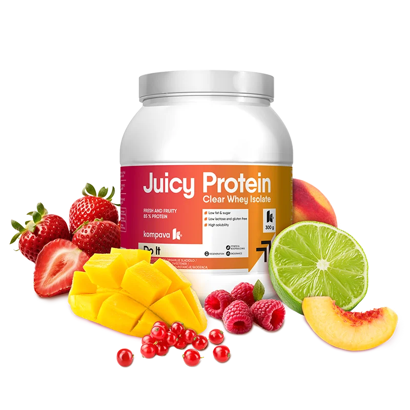 KOMPAVA JUICY Protein,  Mango-Peach  300g /12 dávek