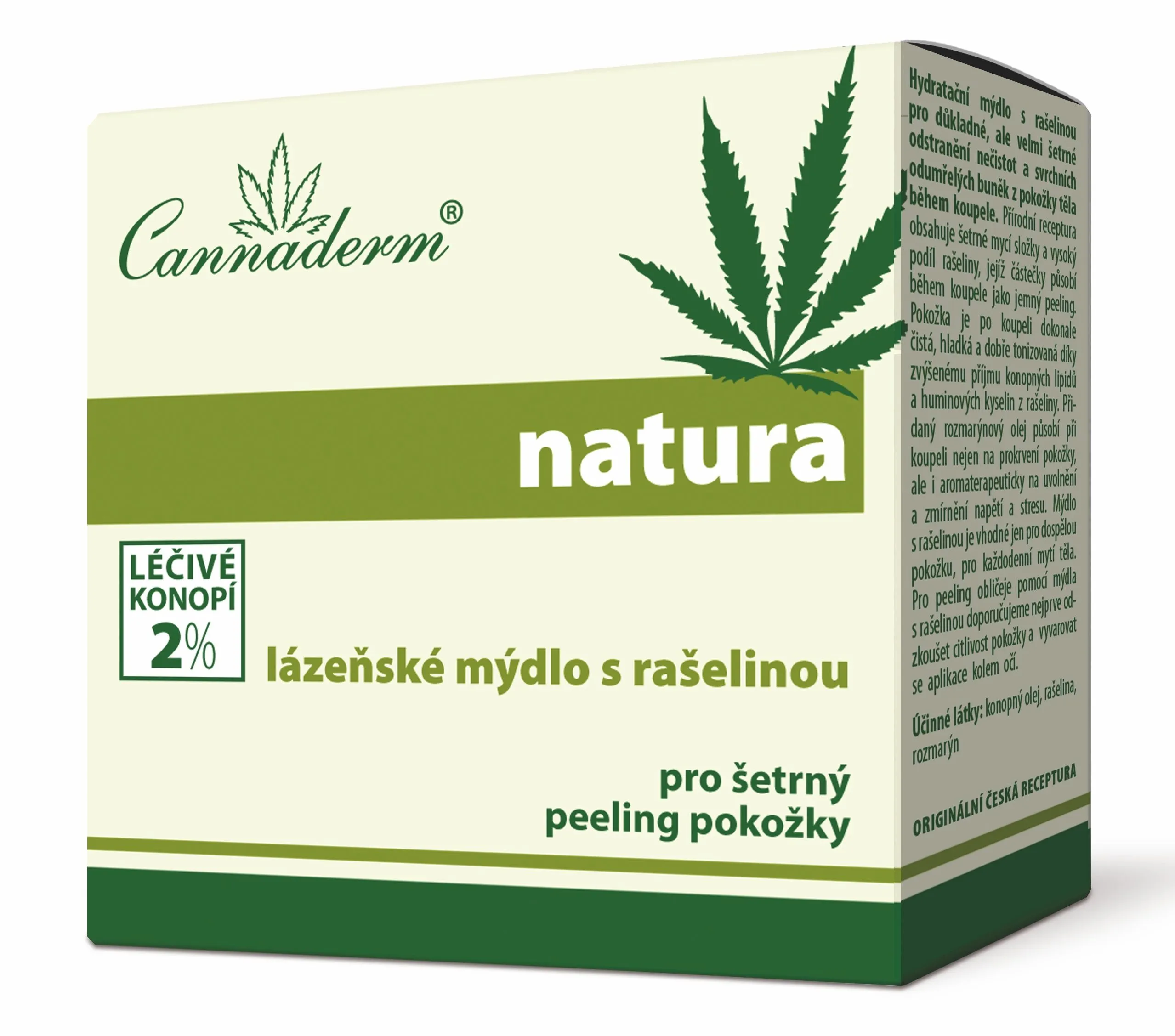 Cannaderm Natura Lázeňské mýdlo s rašelinou 80 g