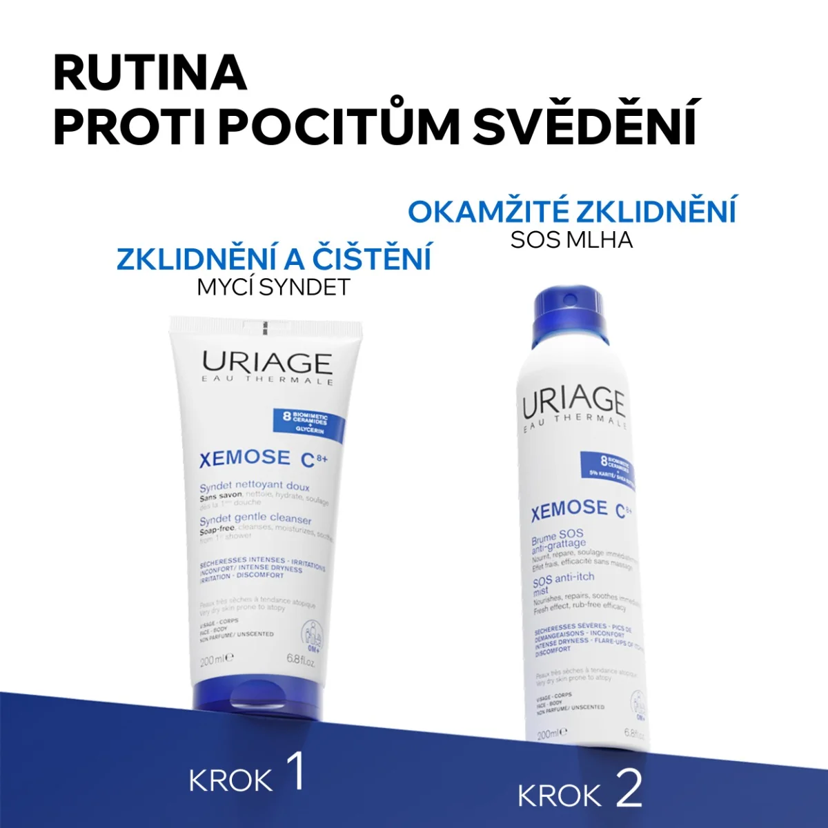 Uriage Xémose C8+ Mycí gel pro velmi suchou až atopickou pokožku 500 ml