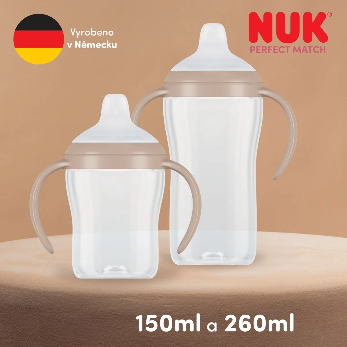 NUK Perfect Match Láhev na učení 6m+ 260 ml 1 ks sheep