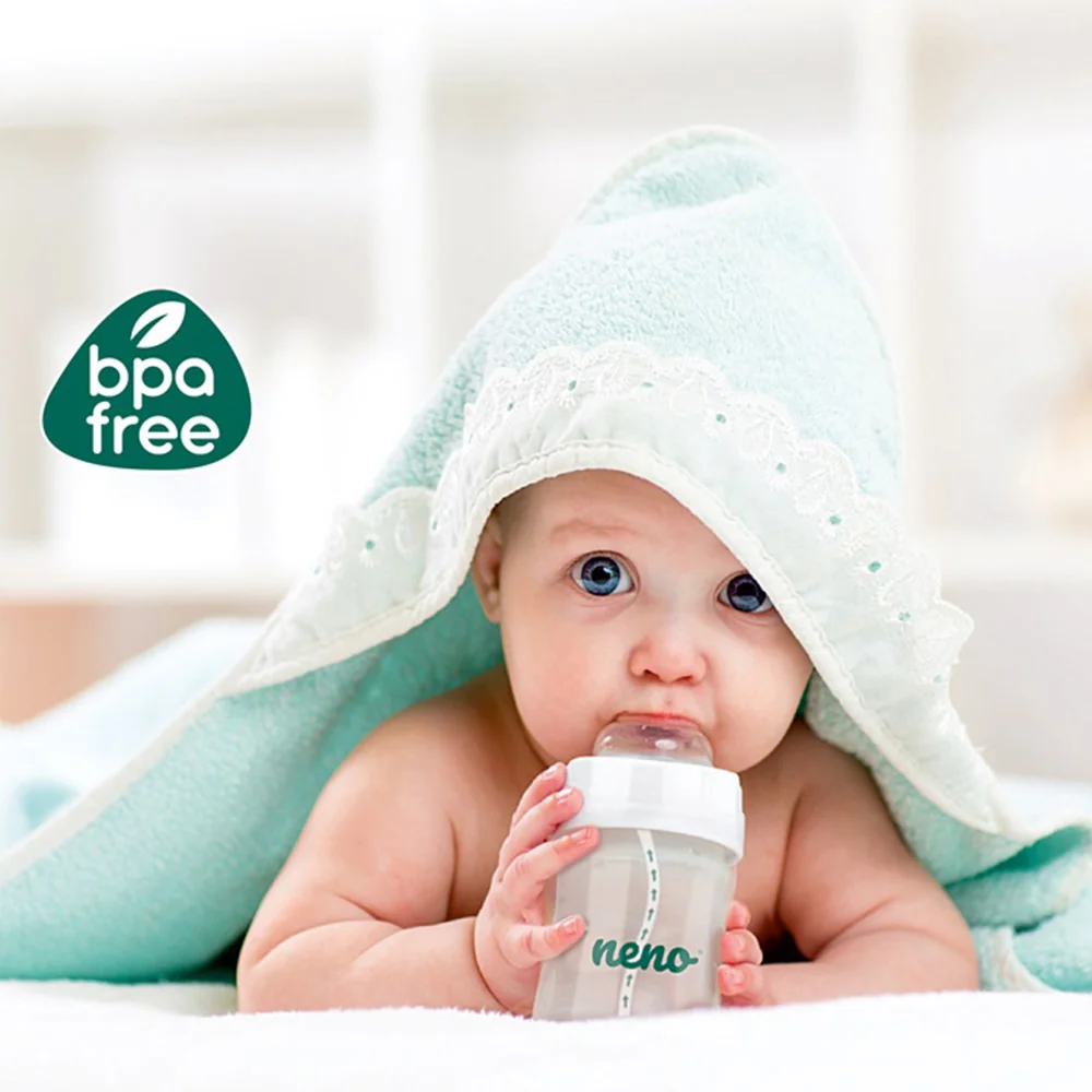 NENO Kojenecká láhev antikoliková 3m+ 240 ml zelená