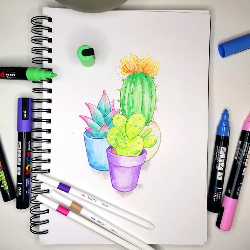 Posca Sada akrylových popisovačů - PC-5M, 1,8 - 2,5 mm, mix barev (16 ks)