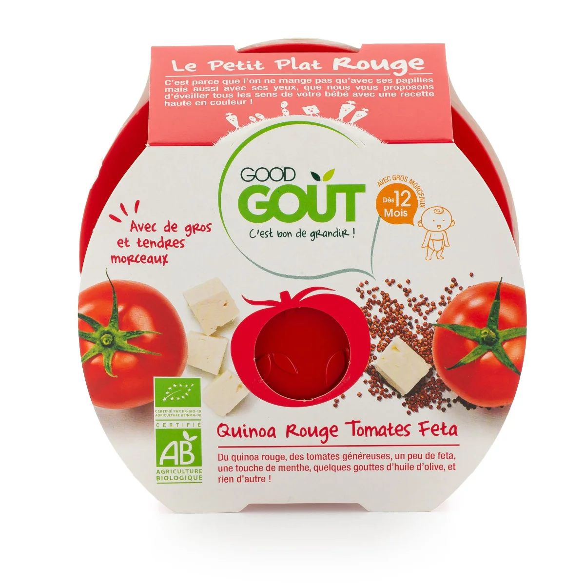 Good Gout BIO Rajčátka s červenou quinou a sýrem Feta 12m+ 220 g