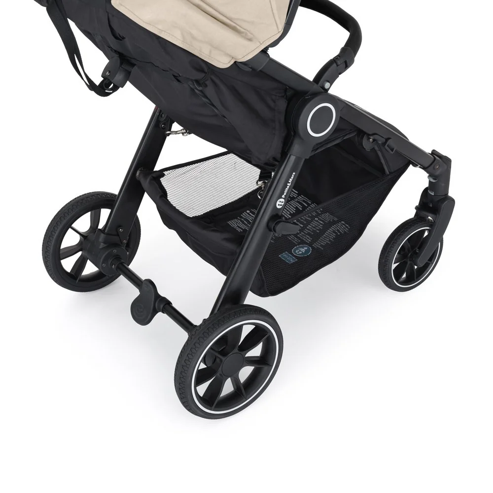 Petite&Mars Kočárek Street+ RWS Black Sahara Beige