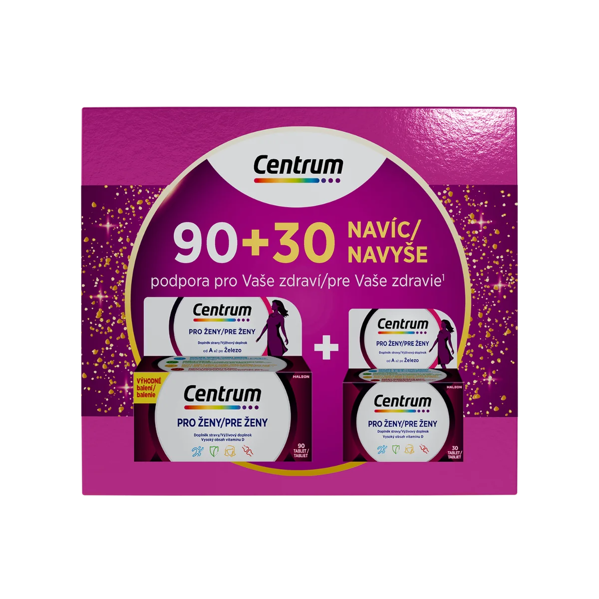 Centrum multivitamín pro ženy dárkové balení 90+30 tablet
