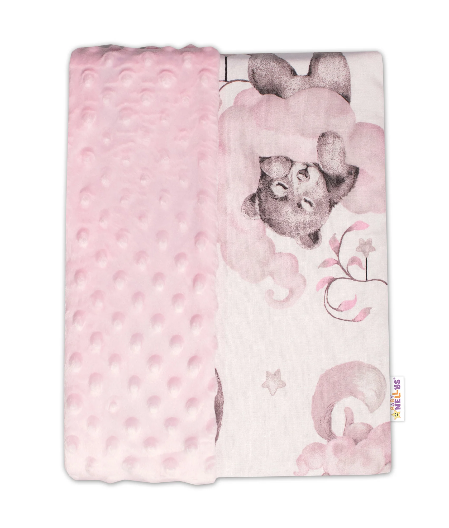 Baby Nellys 6-ti dílná výhod. sada s dárkem pro miminko , 135x100 Zvířátka na mráčku,růžová