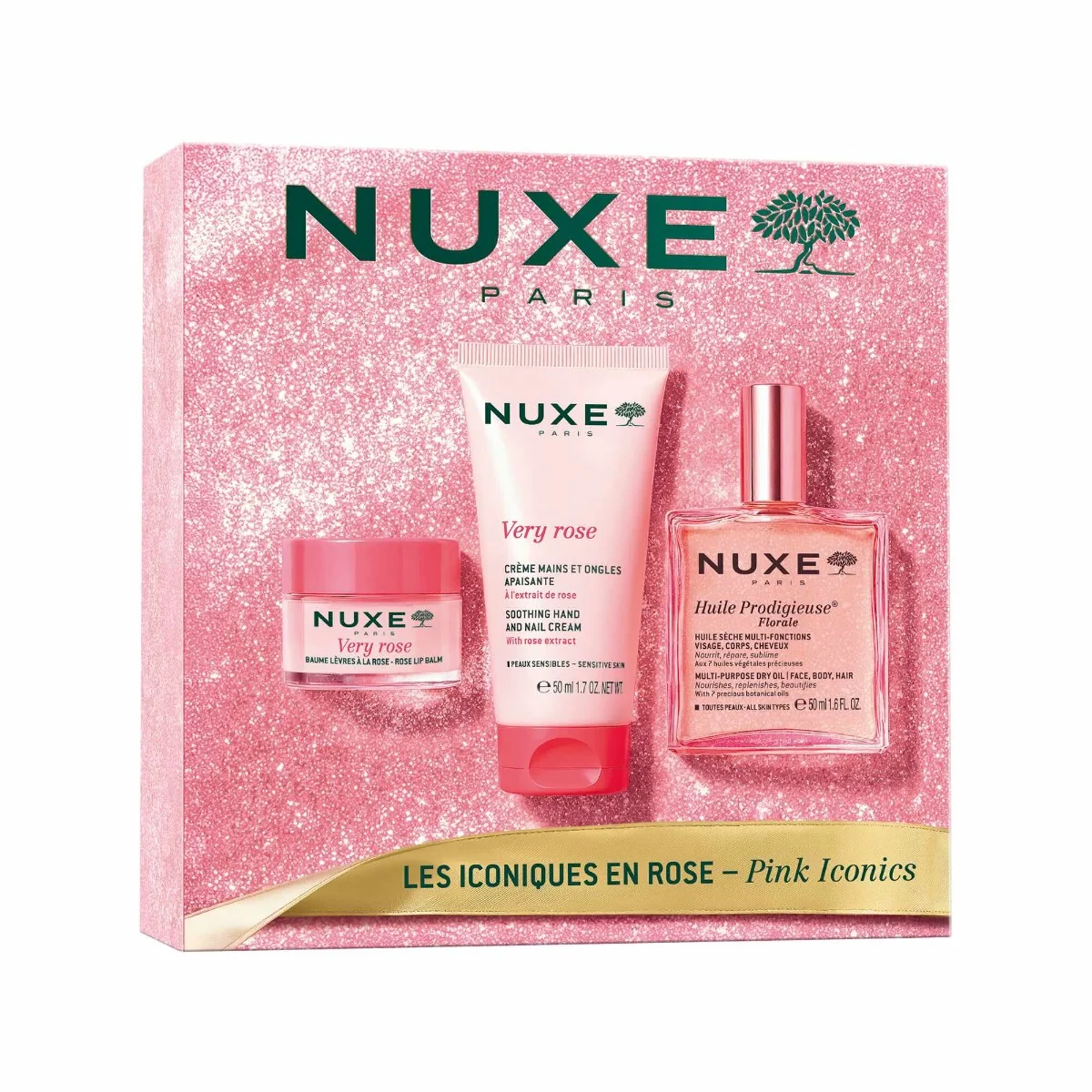 Nuxe Iconics Rose dárková sada 3 ks