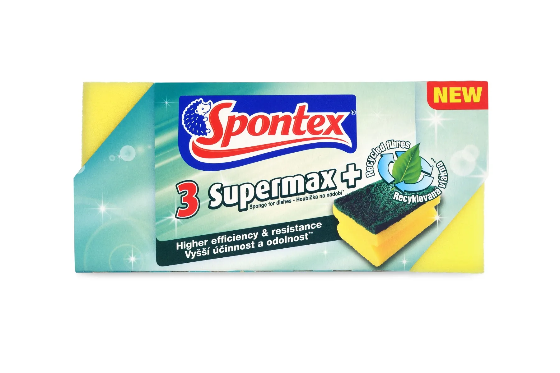 Spontex Supermax+ velká tvarovaná houba 3 ks