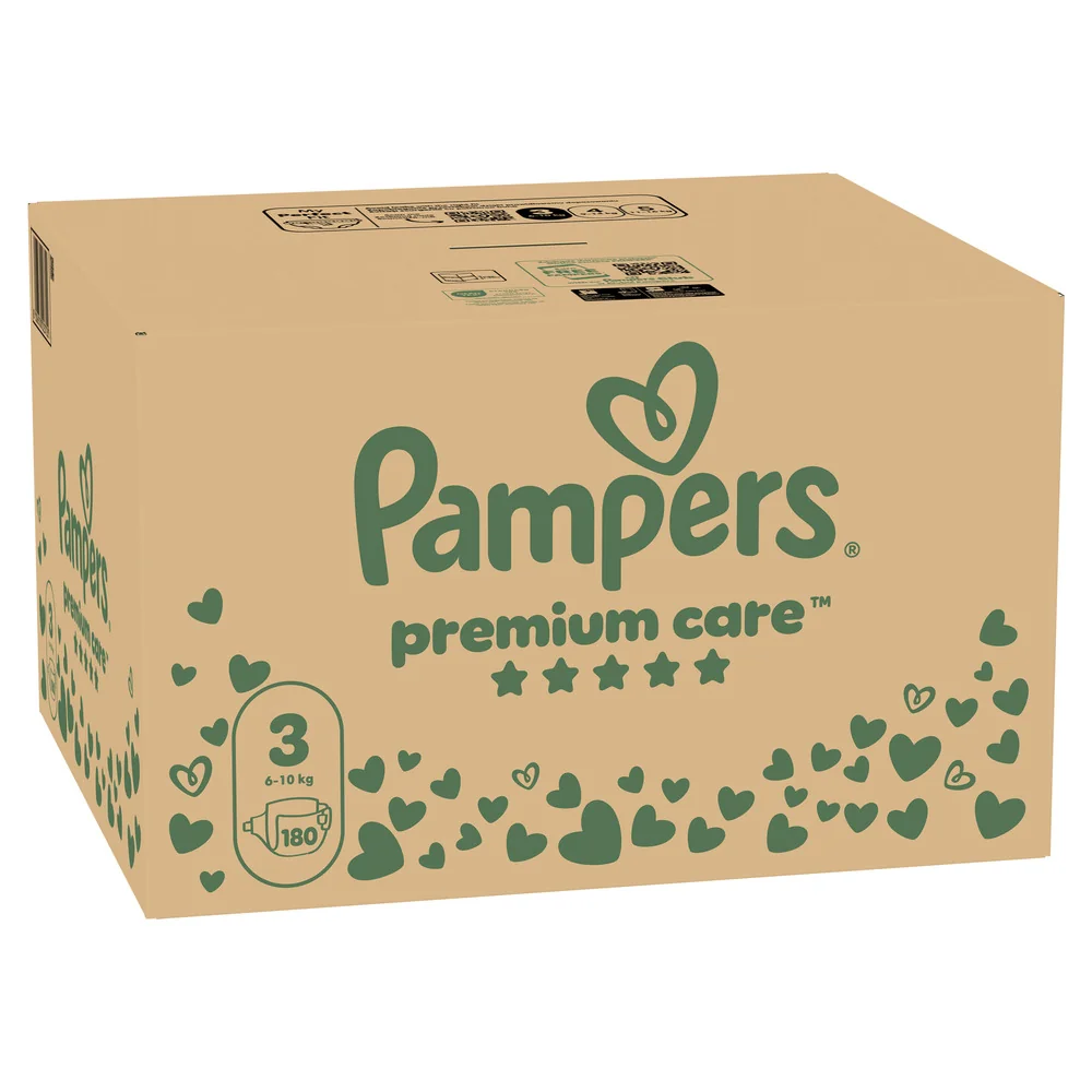 Pampers Premium Care vel. 3 6-10 kg dětské pleny 180 ks