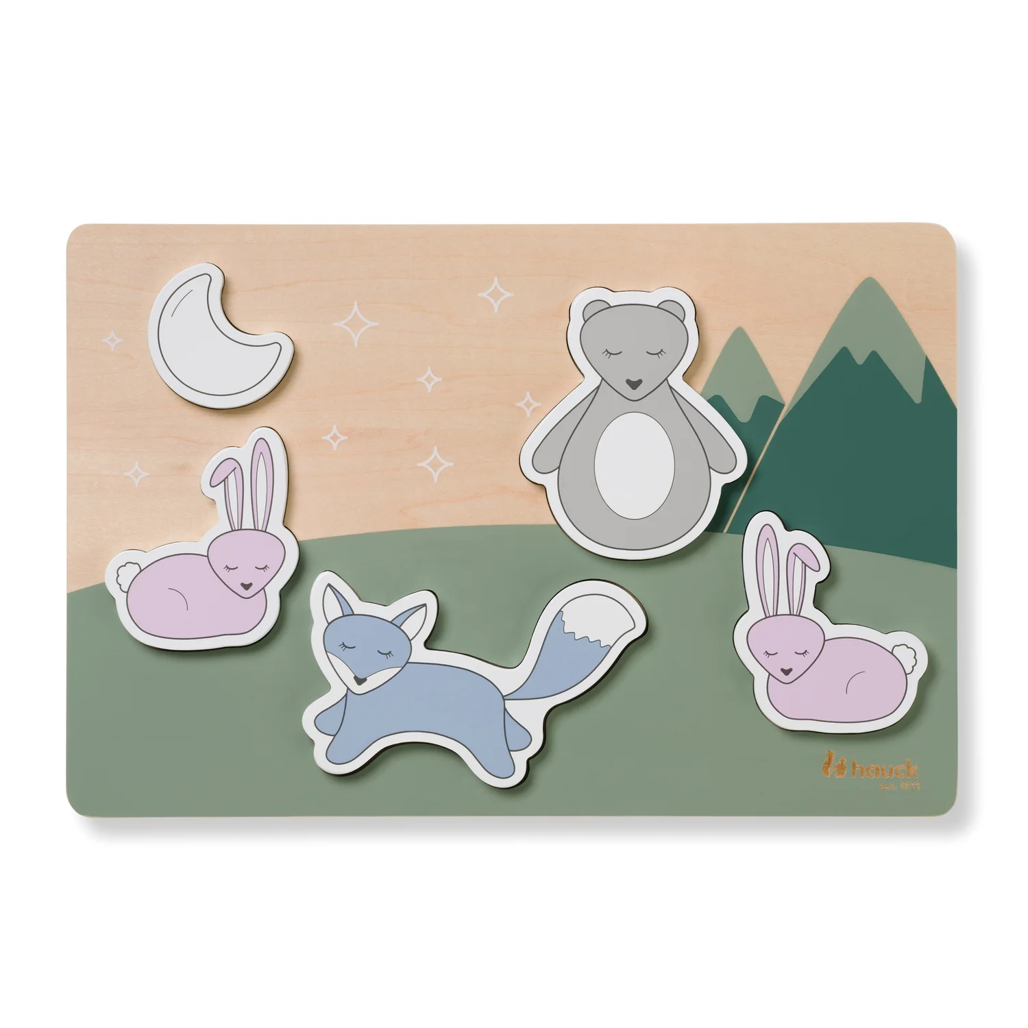 Hauck dřevěné Puzzle vkládací Puzzle N Fit Forest 