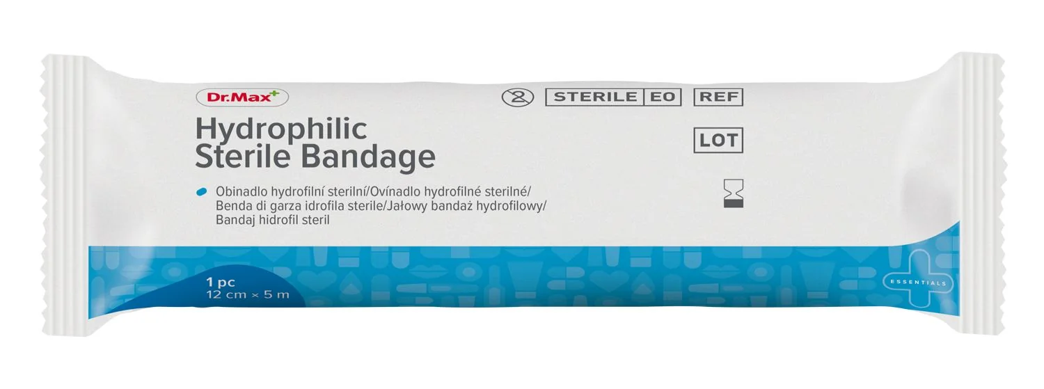 Dr. Max Hydrophilic Sterile Bandage 12 cm x 5 m 1 ks