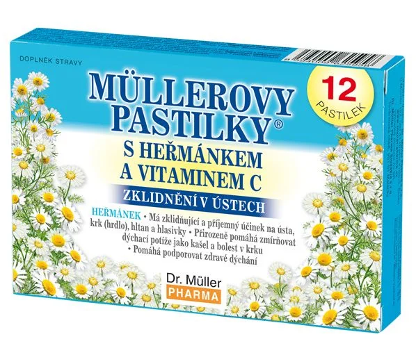 Dr. Müller Müllerovy pastilky s heřmánkem 12 pastilek