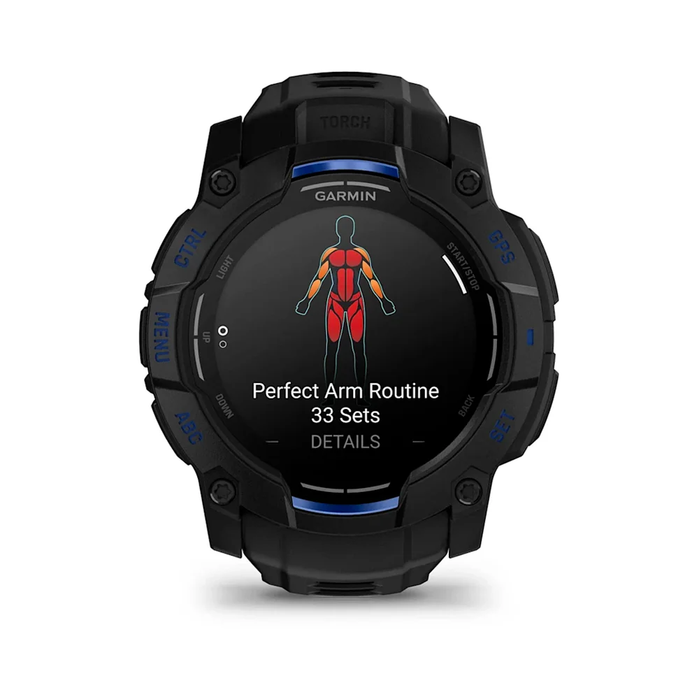 Garmin Instinct 3 AMOLED 50 mm chytré hodinky Black/Blue