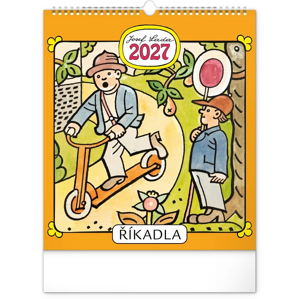 NOTIQUE Nástěnný kalendář Josef Lada - Říkadla 2027 30 × 34 cm