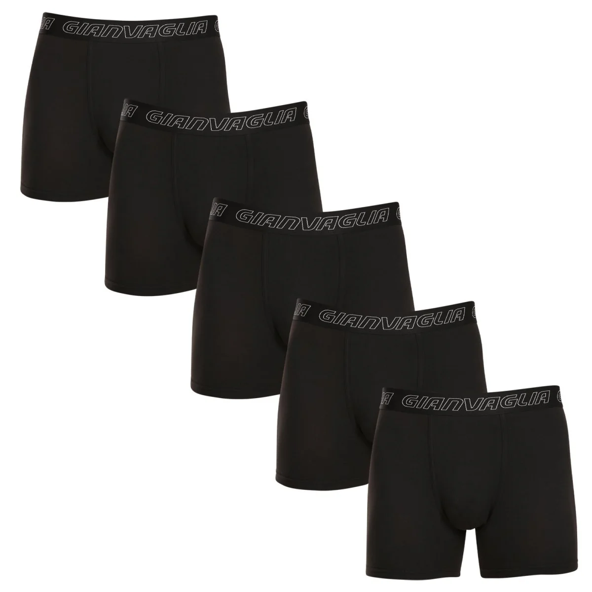 Gianvaglia 5PACK pánské boxerky černé (GVG-5015) XXL