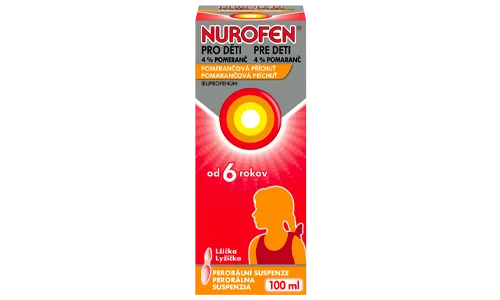 Nurofen pro děti 4 % pomeranč suspenze 100 ml