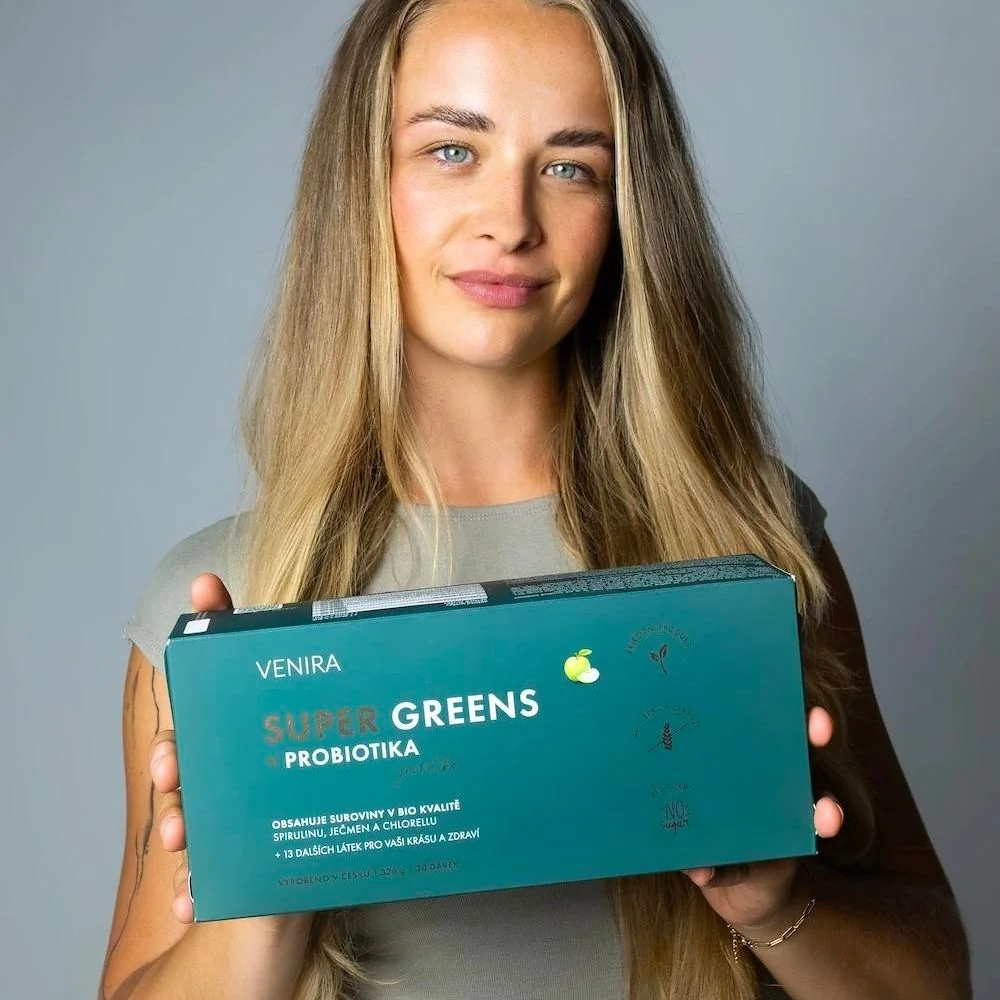 Venira Super Greens + probiotika příchuť jablko 30x11,2 g 336 g