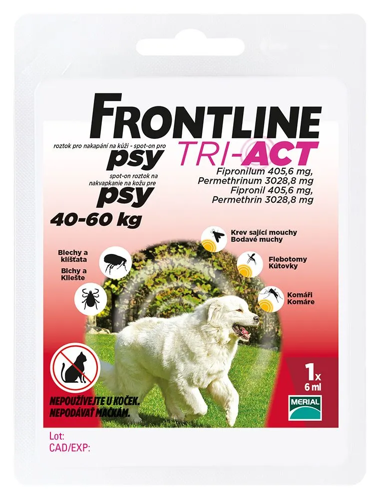 FRONTLINE TRI-ACT pro psy 40-60 kg (XL) 1 pipeta