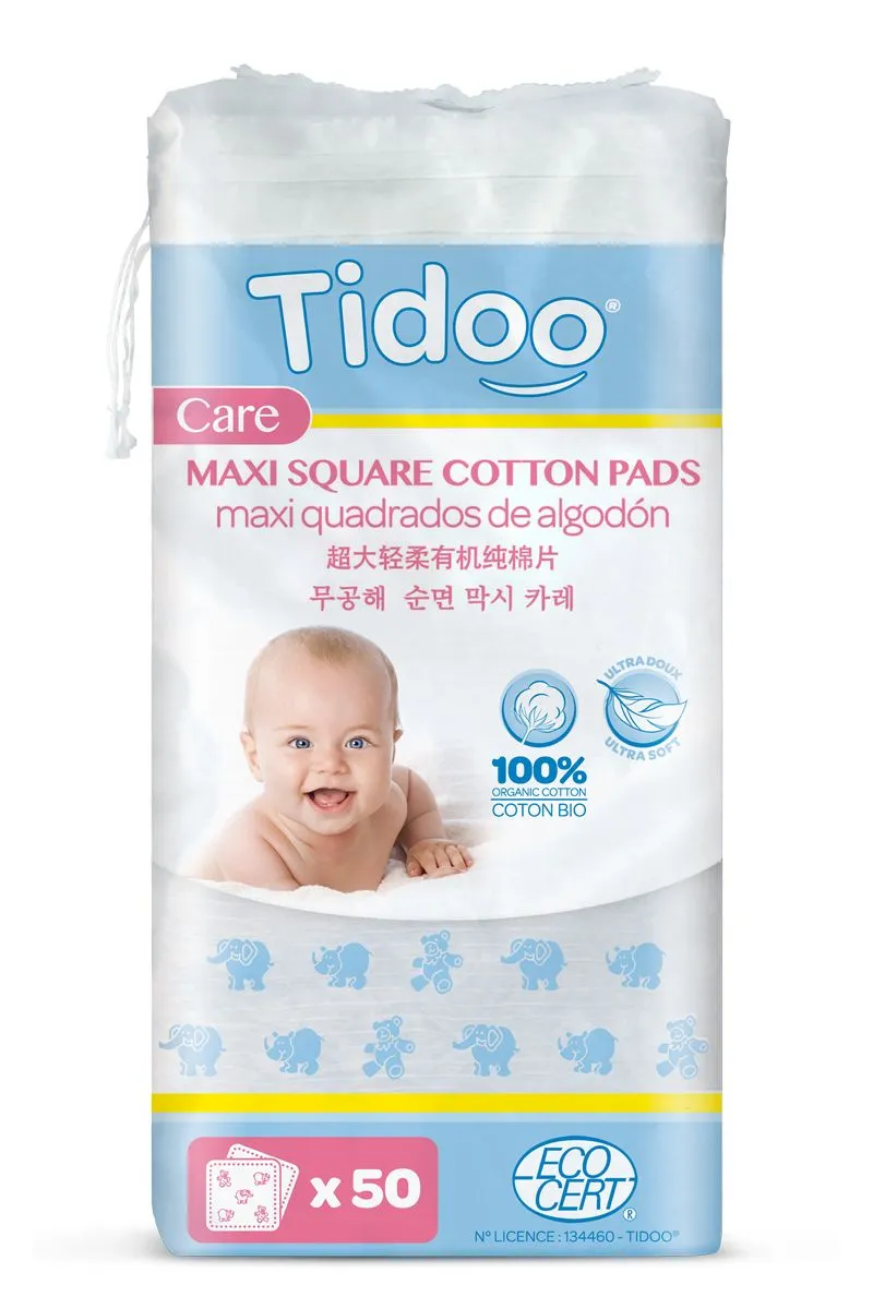 Tidoo Care BIO Ultra jemné bavlněné čisticí tampony 50 ks