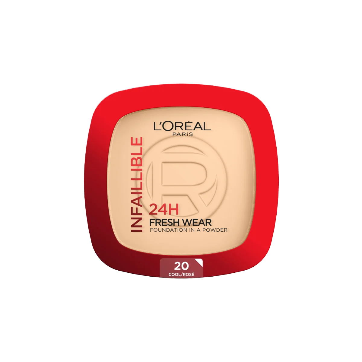 Loréal Paris Infaillible Fresh Wear 24H Foundation in a Powder odstín 20 Cool Rosé make-up v pudru 9 g