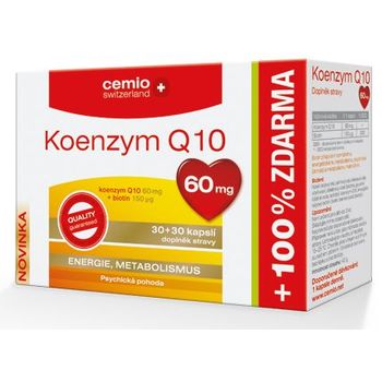 Cemio Koenzym Q10 60 mg s biotinem 30+30 kapslí