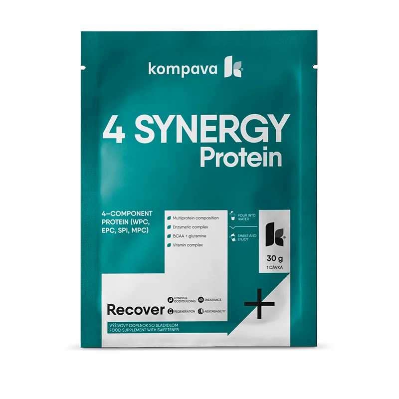 KOMPAVA VÍCESLOŽKOVÝ NOČNÍ PROTEIN4 SYNERGY Protein 2000g/66 porcí CaffeLatte