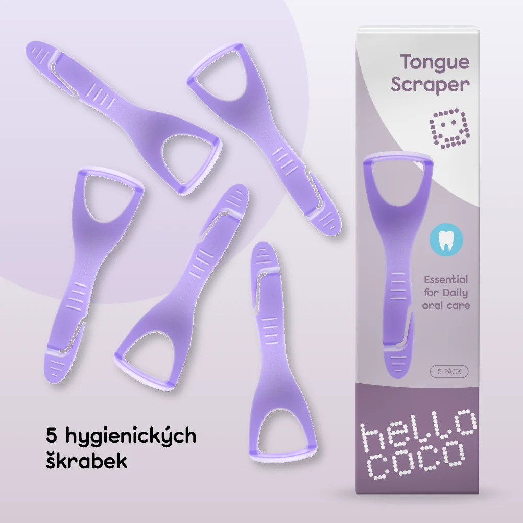 Hello Coco Tongue Sraper škrabky na jazyk 5 ks