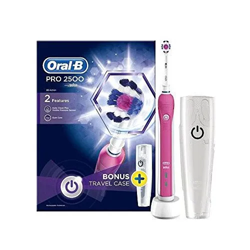 Oral-B Elektrický zubní kartáček PRO 2500 Pink 3D White