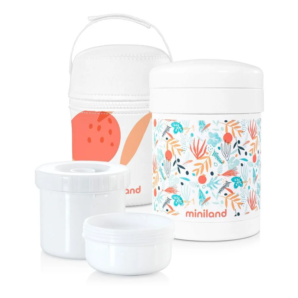 Miniland Termoska Thermetic a kelímky na jídlo Mediterranean 700 ml 3 ks
