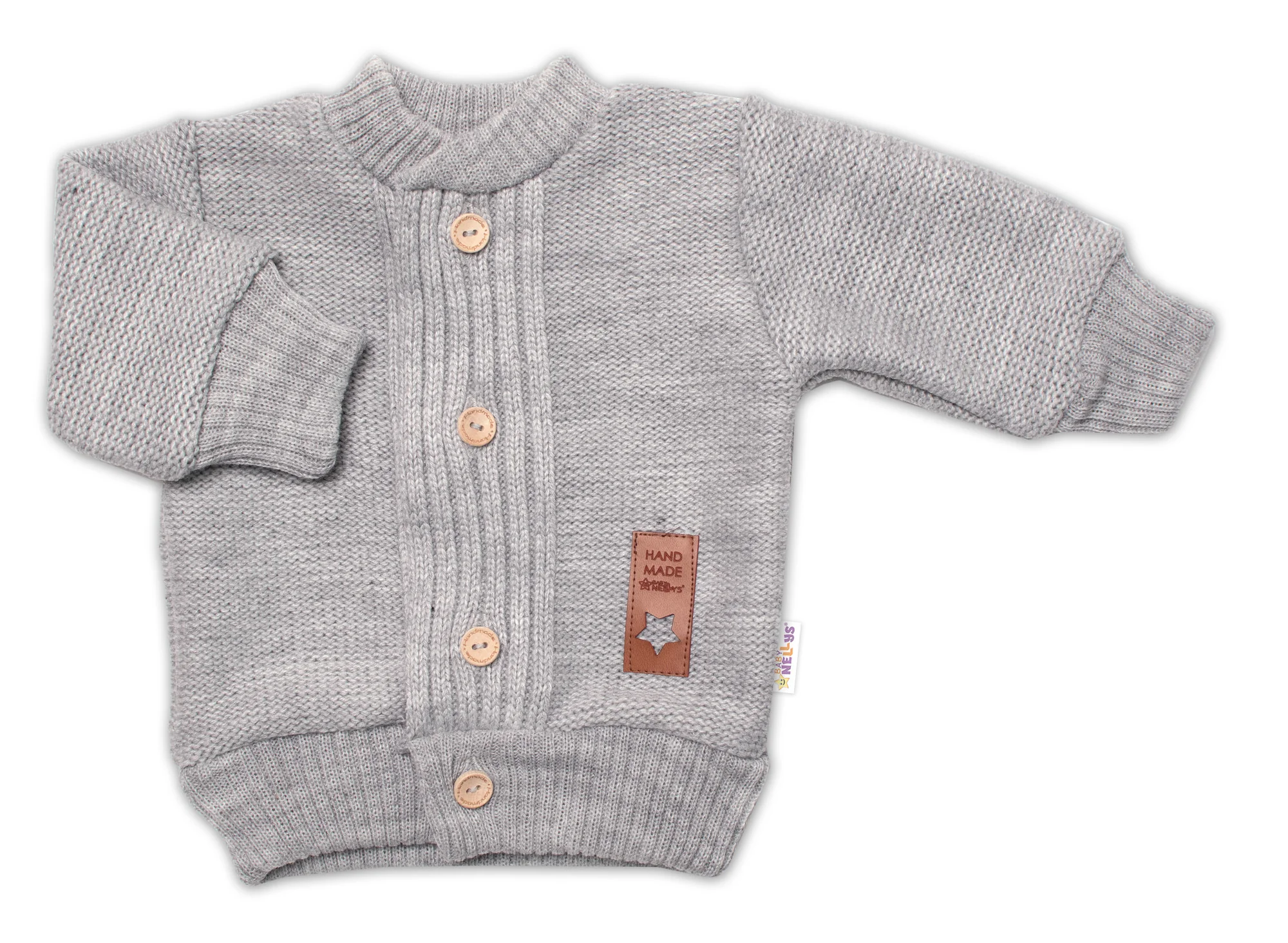 Baby Nellys 5D pletená sada, Boy - šedá, 62