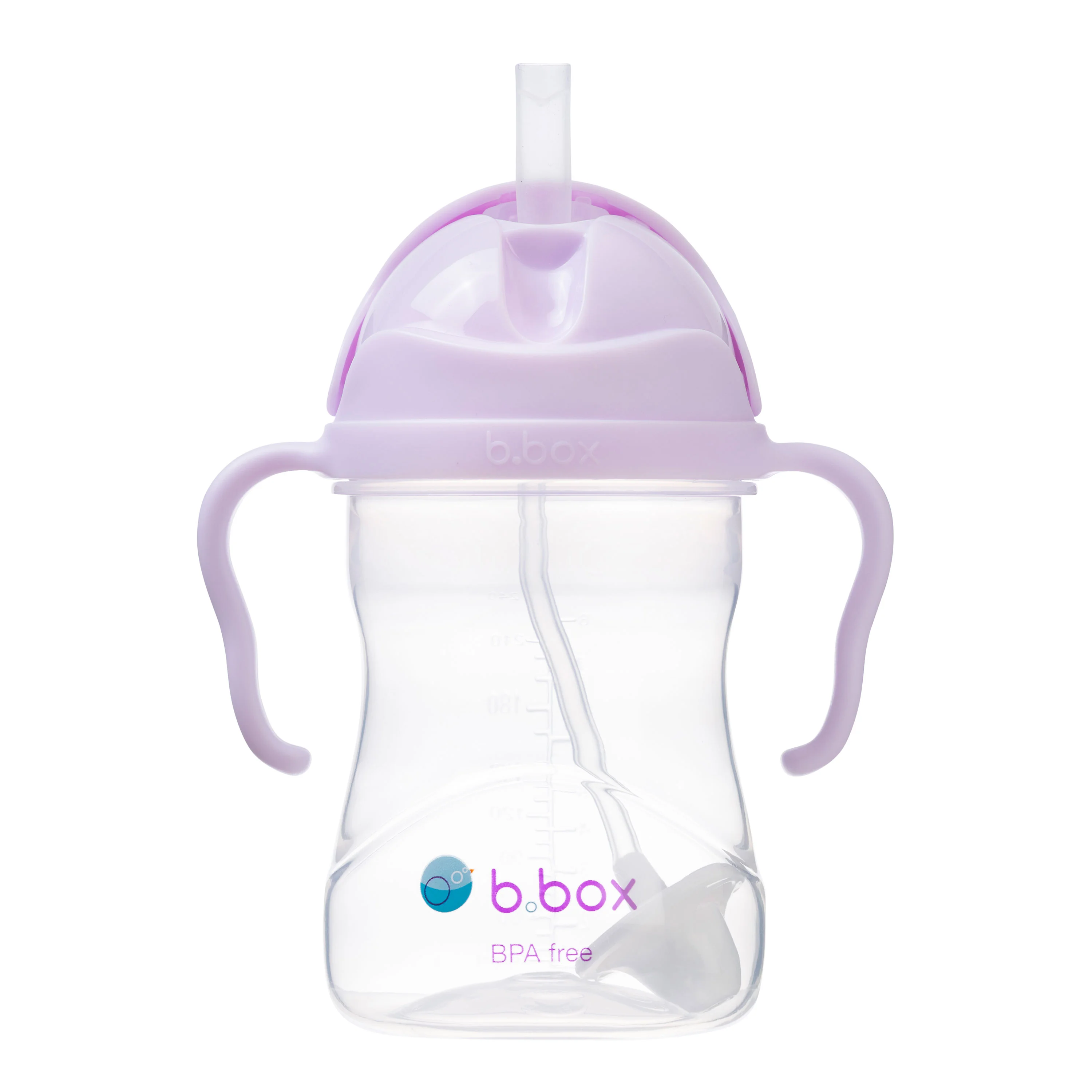 B.BOX Hrneček s brčkem 240 ml GELATO ostružinový + Náhradní brčka a čistící kartáček