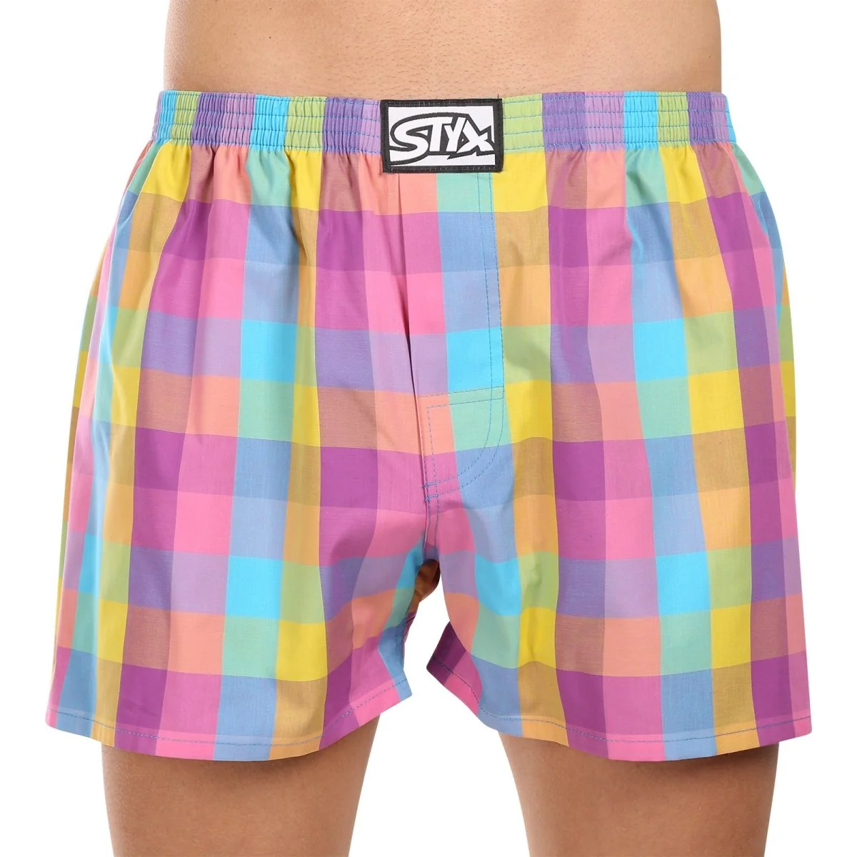 Styx 3PACK pánské trenky klasická guma vícebarevné (3A102329) XL