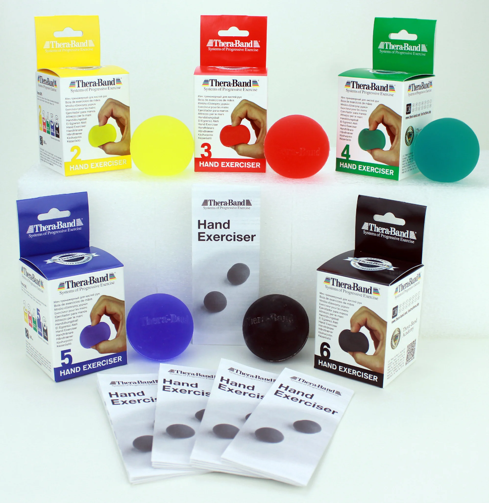 Thera-Band Hand Exerciser - posilovač rukou gelová kulička, žlutá - slabá