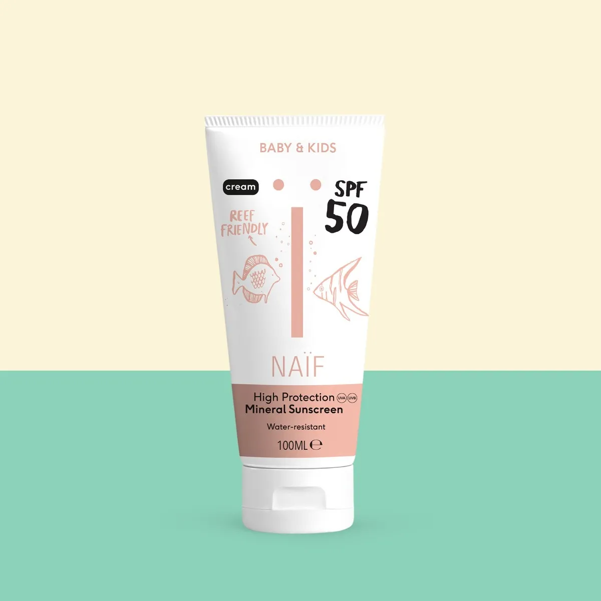 NAIF Ochranný krém na opalování pro děti a miminka SPF50 100 ml