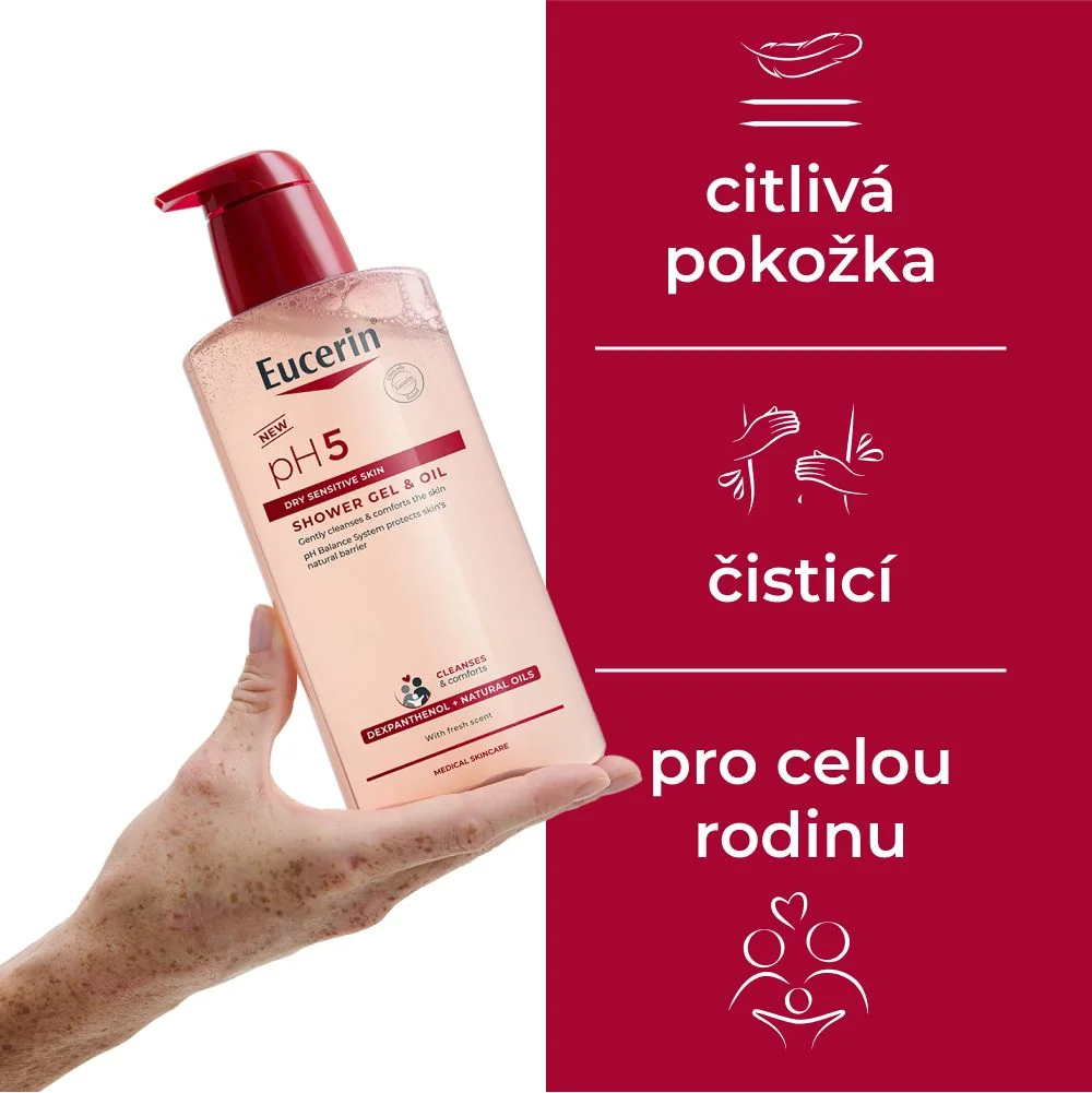 Eucerin Ph5 Zklidňující sprchový gel & olej 400 ml