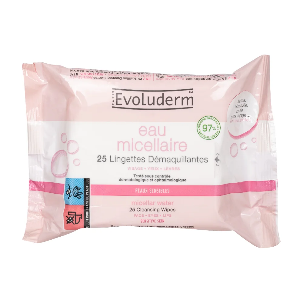 Evoluderm Micelární odličovací ubrousky pro citlivou pleť 25 ks