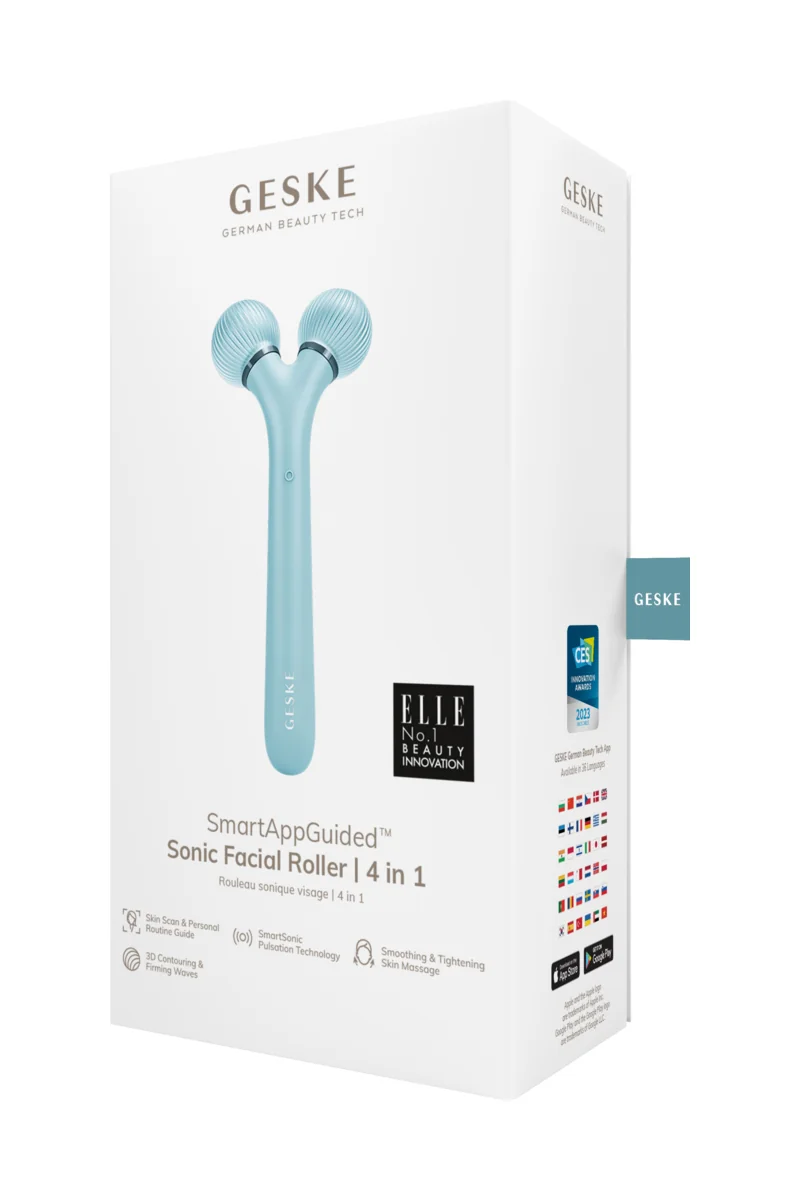 GESKE Sonic Facial Roller 4in1 sonický masážní přístroj turquoise