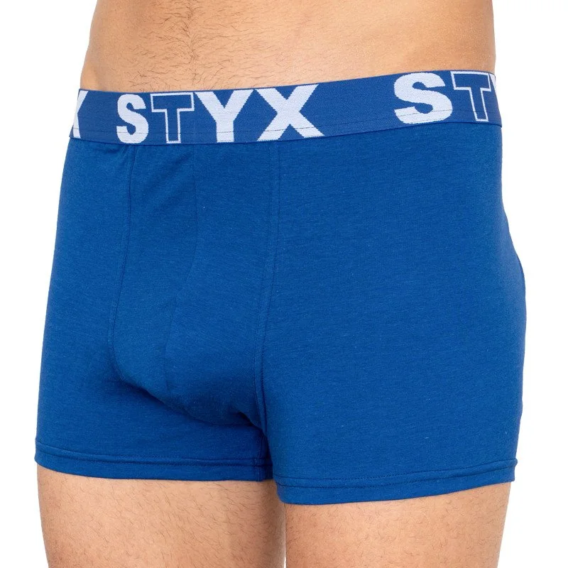 Styx Pánské boxerky sportovní guma nadrozměr tmavě modré (R968) 3XL